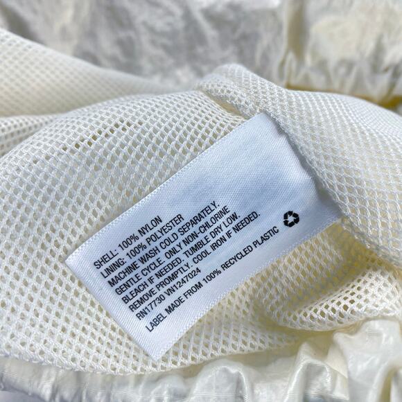 Future Collective Cream Hooded Windbreaker Mid Length Trench Raincoat Sz XXS - Picture 6 of 7